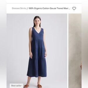 Quince Indigo Blue Maxi Dress
